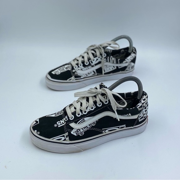 Vans black and white off the wall old Skool womens size 7 - Picture 2 of 6